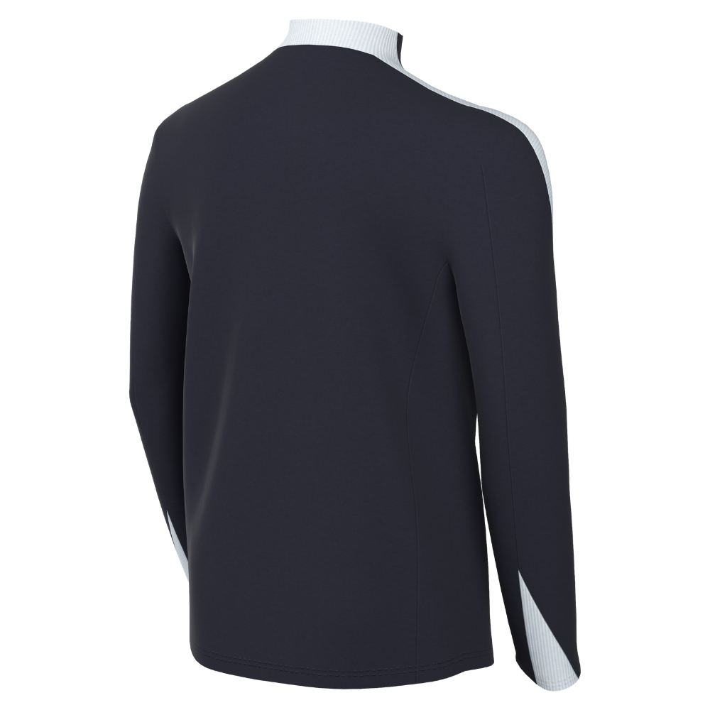 back of Nike Dri-FIT Strike 24 Knitted Drill Top in obsidian