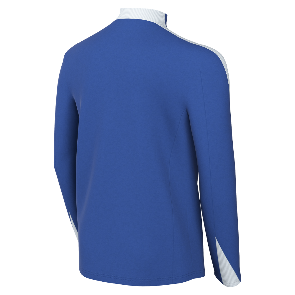 back of Nike Dri-FIT Strike 24 Knitted Drill Top in royal blue