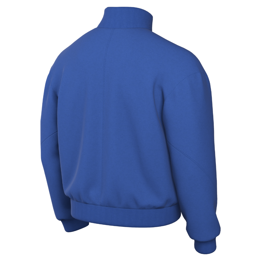 back of Nike Dri-FIT Strike 24 Knit Track Jacket in royal blue