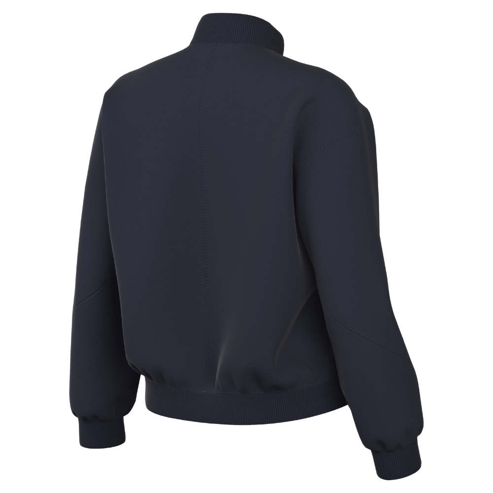 back of Nike Dri-FIT Strike 24 Knit Track Jacket Women's in obsidian