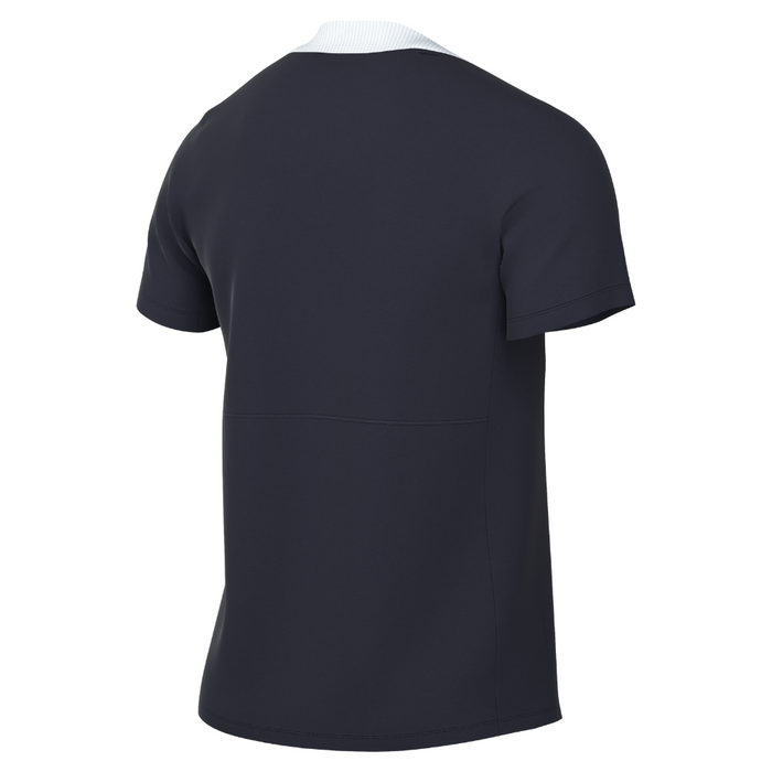 back of Nike Dri-FIT Academy Pro 24 Short Sleeve Shirt in obsidian and white