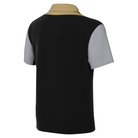 back of Nike Dri-FIT Academy Pro 24 Short Sleeve Polo in pewter grey/black
