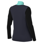 back of Nike Dri-FIT Academy Pro 24 Long Sleeve Drill Top Women's in obsidian