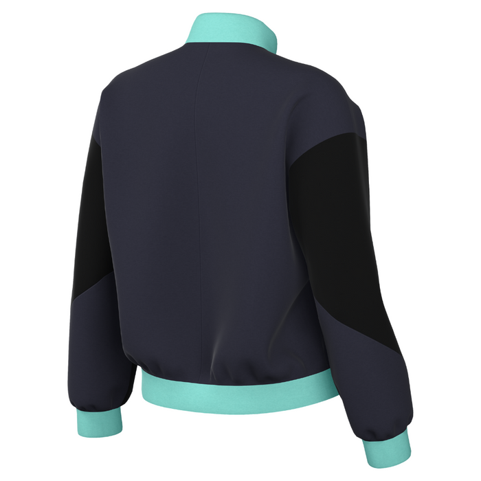 back of Nike Dri-FIT Academy Pro 24 Knit Track Jacket Women's in obsidian