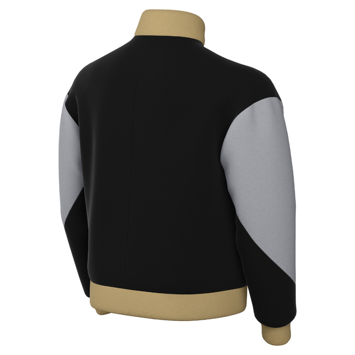 back of Nike Dri-FIT Academy Pro 24 Knit Track Jacket in black and grey