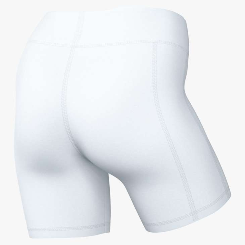 back of Nike Pro Leak Protections Shorts 6 inch Short in white