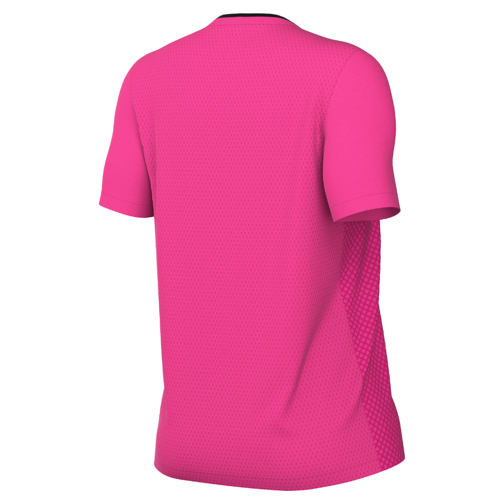 back of Nike Dri-Fit Referee II Shirt Short Sleeve Women's in hyper pink