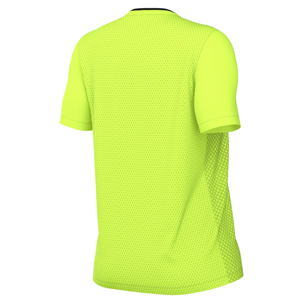 back of Nike Dri-Fit Referee II Shirt Short Sleeve Women's in volt