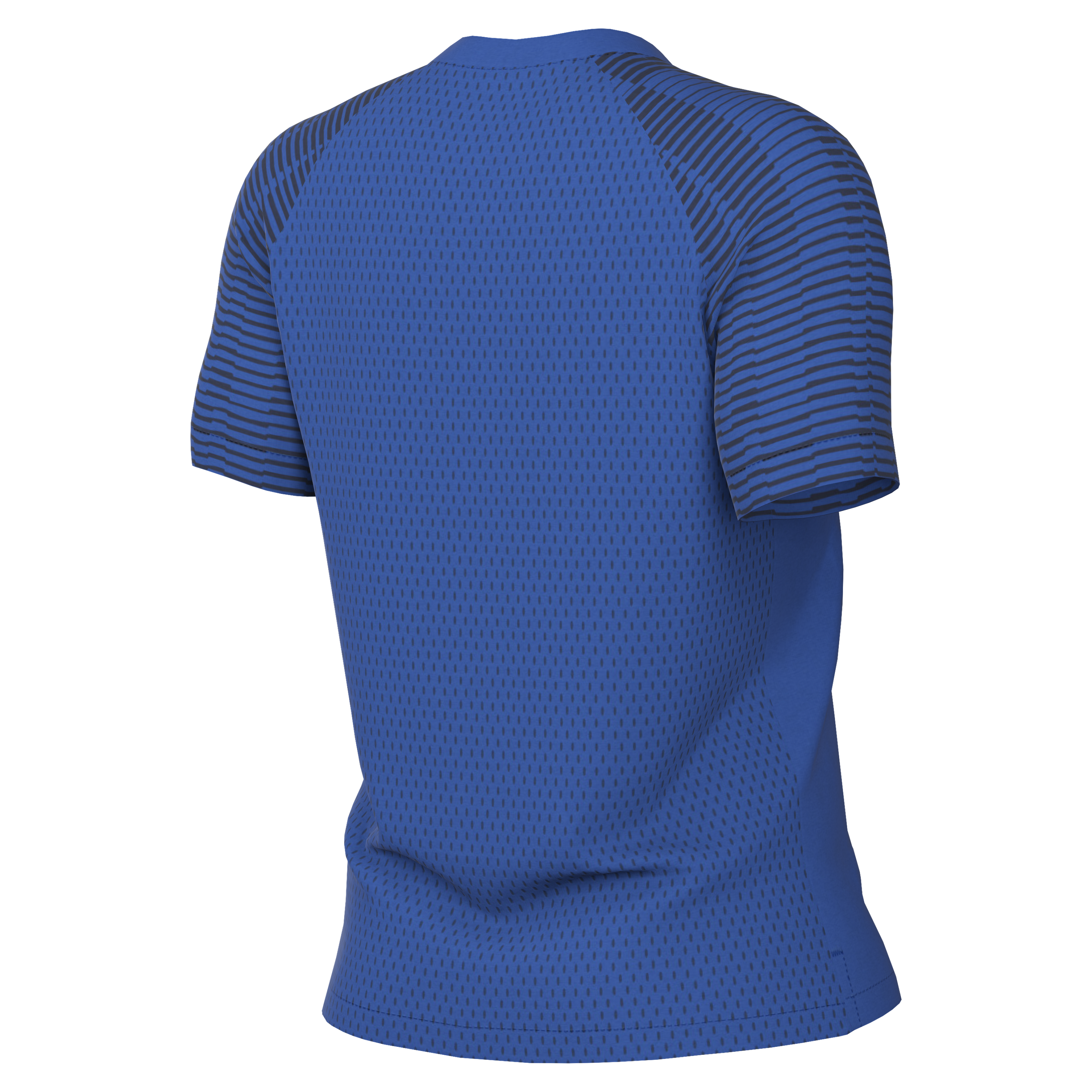 back of Nike Dri-Fit Academy Shirt Short Sleeve Women's in royal blue