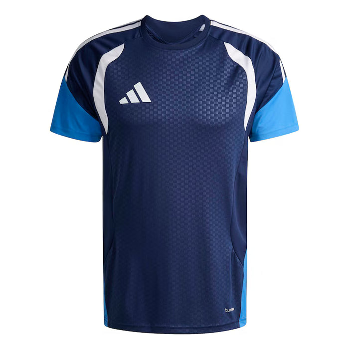 Navy and blue sports jersey with Adidas logo on a white background
