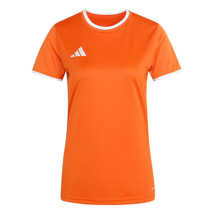 Orange Adidas t-shirt on a white background