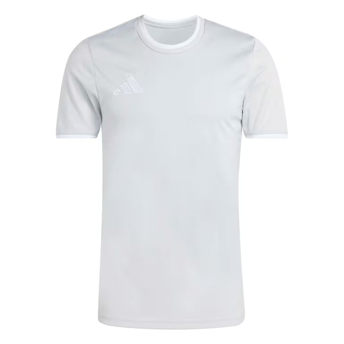 White t-shirt with a brand logo on a white background