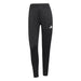 Black Adidas pants on a light gray background