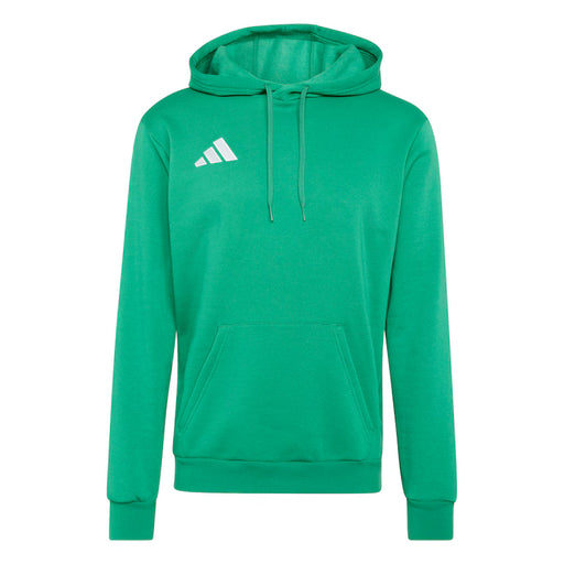 Green hoodie with Adidas logo on a white background