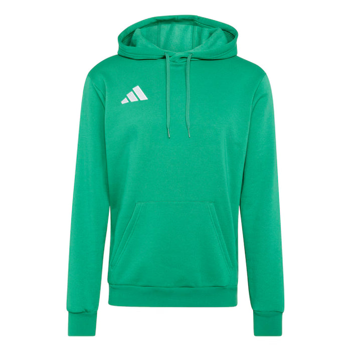 Green hoodie with Adidas logo on a white background
