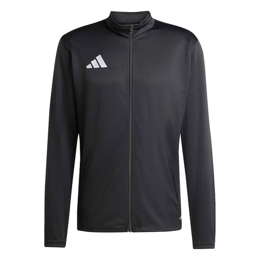 Black jacket with Adidas logo on a white background