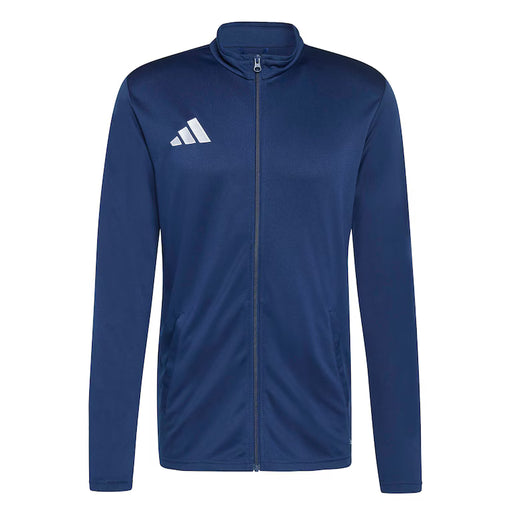 Blue jacket with Adidas logo on a white background