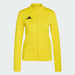 Yellow jacket with Adidas logo on a white background