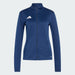 Blue jacket with Adidas logo on a white background