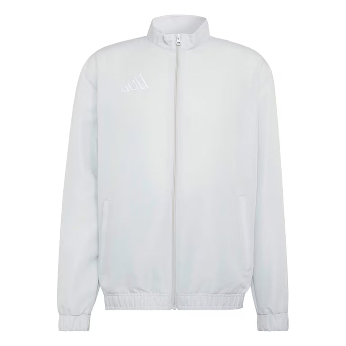  Grey jacket with Adidas logo on a white background