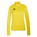 Yellow long-sleeve athletic top with Adidas logo on a light gray background