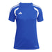 Blue sports jersey with white accents and Adidas logo on a white background
