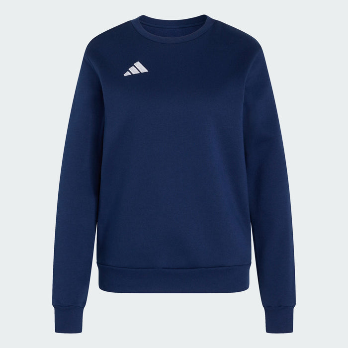 Navy blue sweatshirt with Adidas logo on a white background