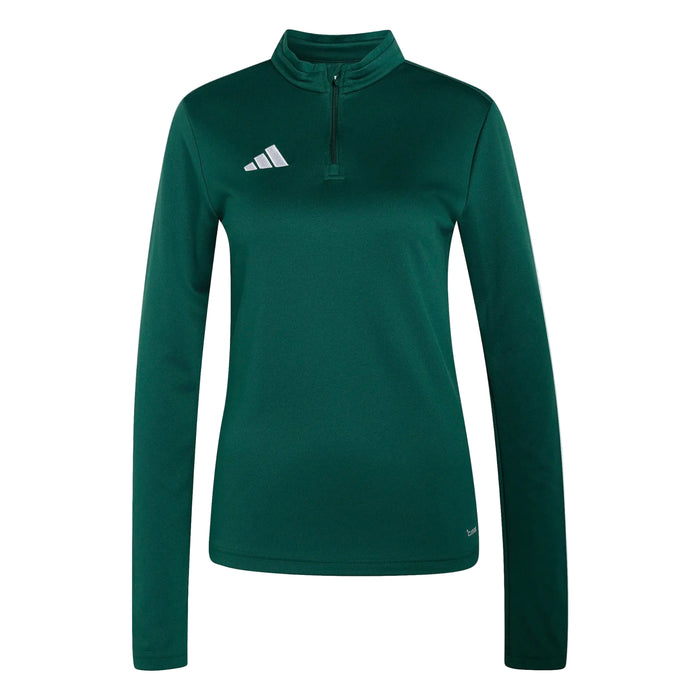 Green long-sleeve athletic shirt with Adidas logo on a white background