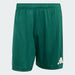 Green shorts with Adidas logo on a light gray background