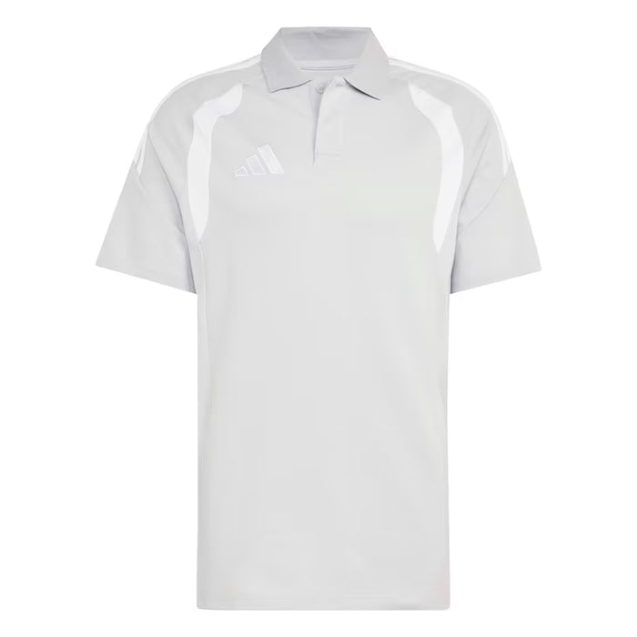 White polo shirt with a collar on a white background