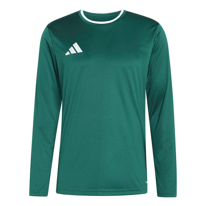 Green long-sleeve shirt with Adidas logo on a white background