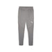 A pair of Puma Team Final training pants in grey color, featuring a prominent Puma logo on the right leg.
