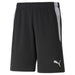A pair of black referee shorts with side pockets and a Puma logo on the lower leg.