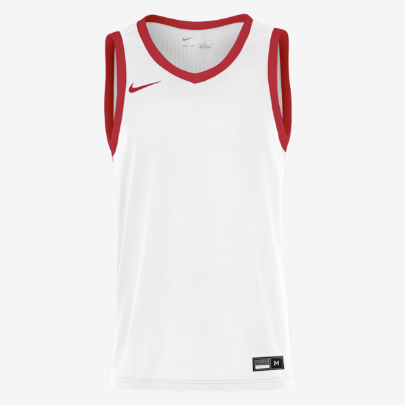 Nike TEAM 25 Basketball Jersey in white and university red