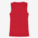 Red sleeveless shirt on a white background