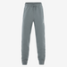 Gray sweatpants with a brand logo on a white background