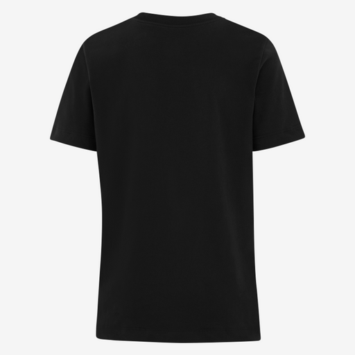 Black t-shirt on a white background