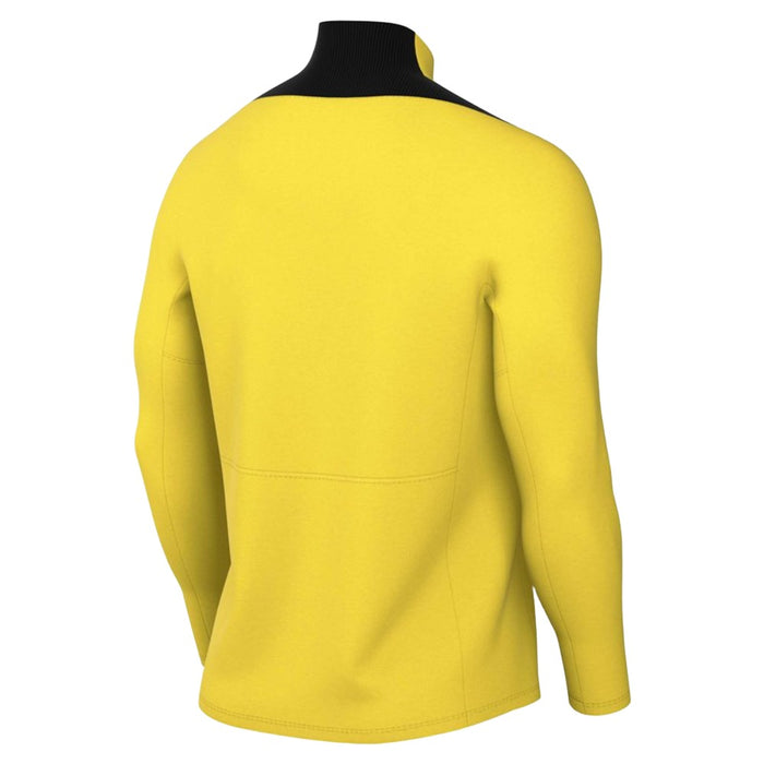 back of Nike Dri-FIT Academy Pro 24 Long Sleeve Drill Top in tour yellow
