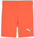 A pair of orange Puma baselayer shorts for men, with the Puma logo on the left leg.