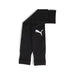 A black Puma teamGOAL Sleeve Sock with white Puma logo on the side, designed for sports uniform use.