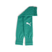 A green Puma teamGOAL Sleeve Sock with white Puma logo on the side, designed for sports uniform use.