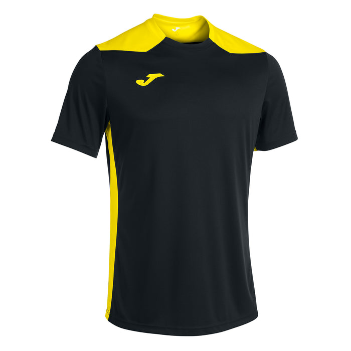Joma Championship VI Short Sleeve Shirt in Black/Yellow