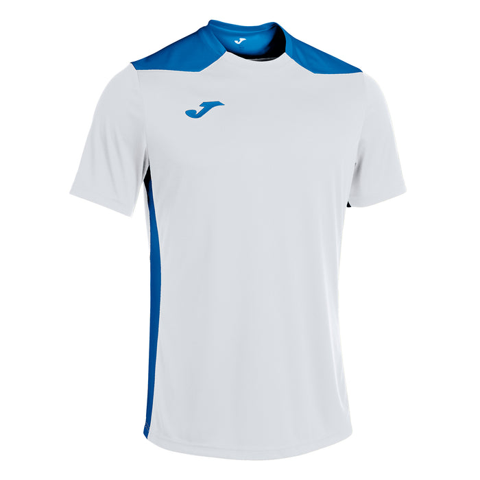 Joma Championship VI Short Sleeve Shirt in White/Royal