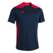 Joma Championship VI Short Sleeve Shirt in Navy/Red
