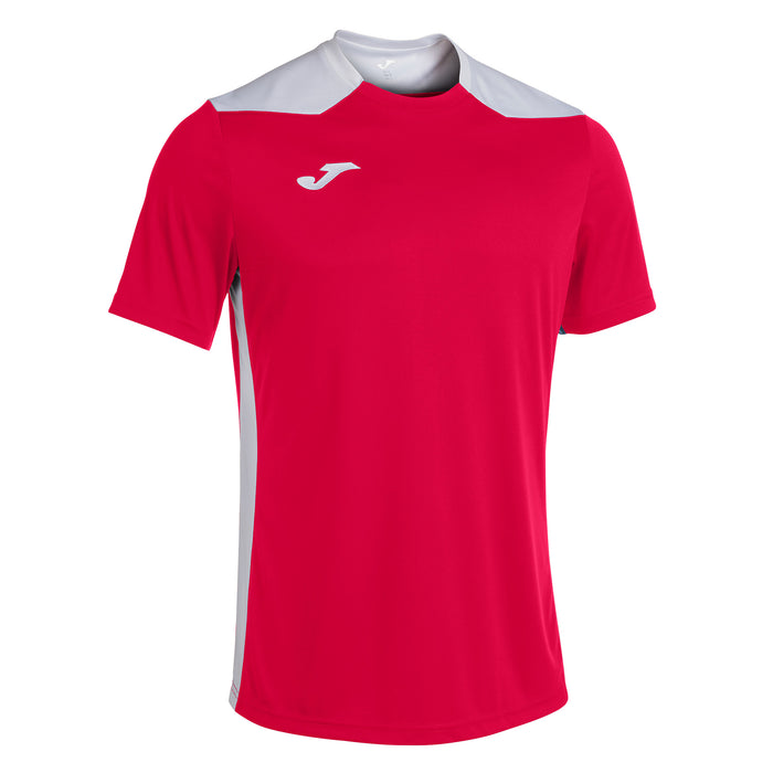 Joma Championship VI Short Sleeve Shirt in Red/White