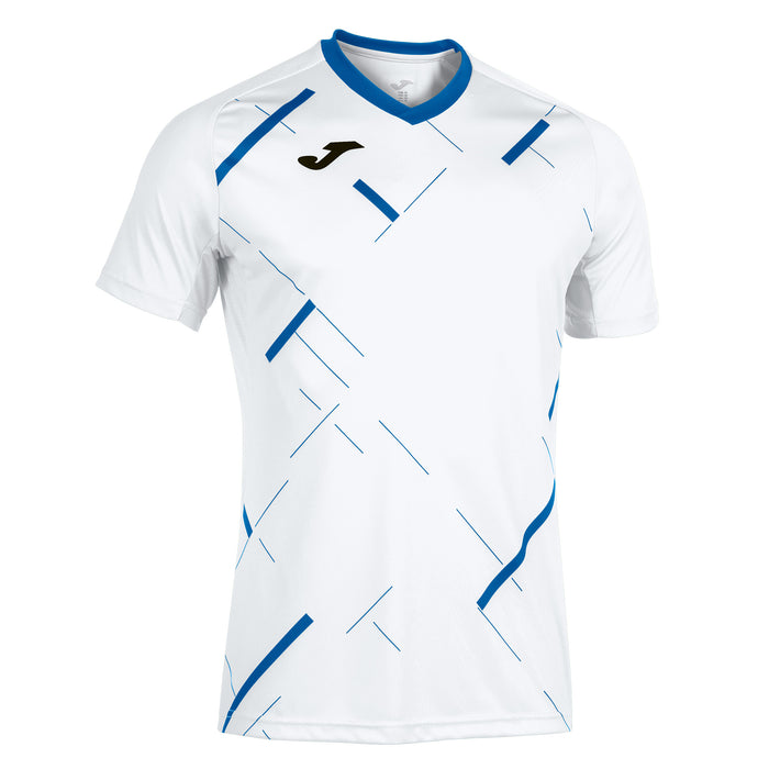 Joma Tiger III Short Sleeve Shirt in White/Royal