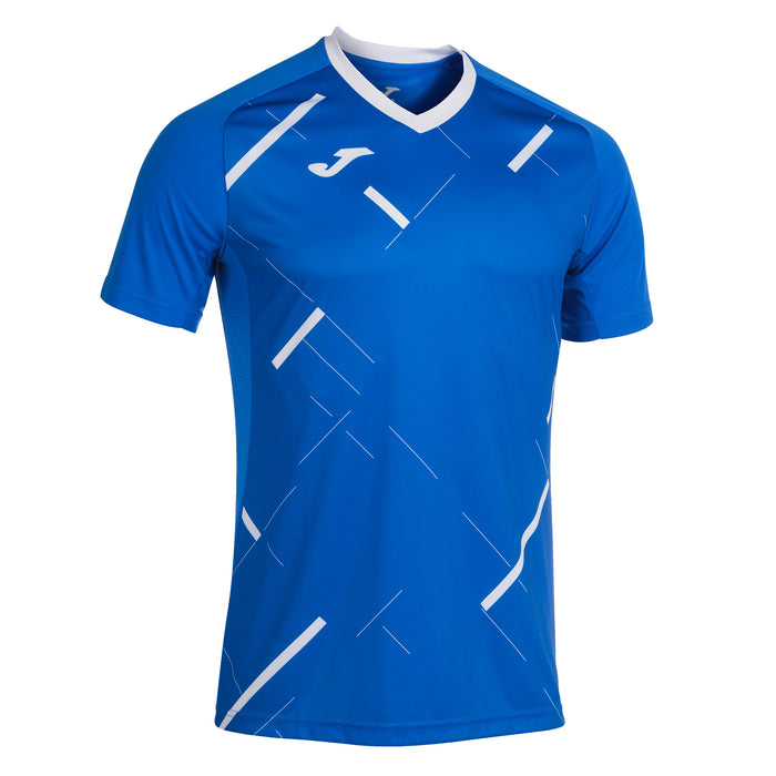 Joma Tiger III Short Sleeve Shirt in Royal/White