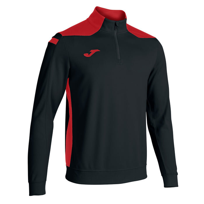 Joma Championship VI 1/4 Zip Sweatshirt in Black/Red