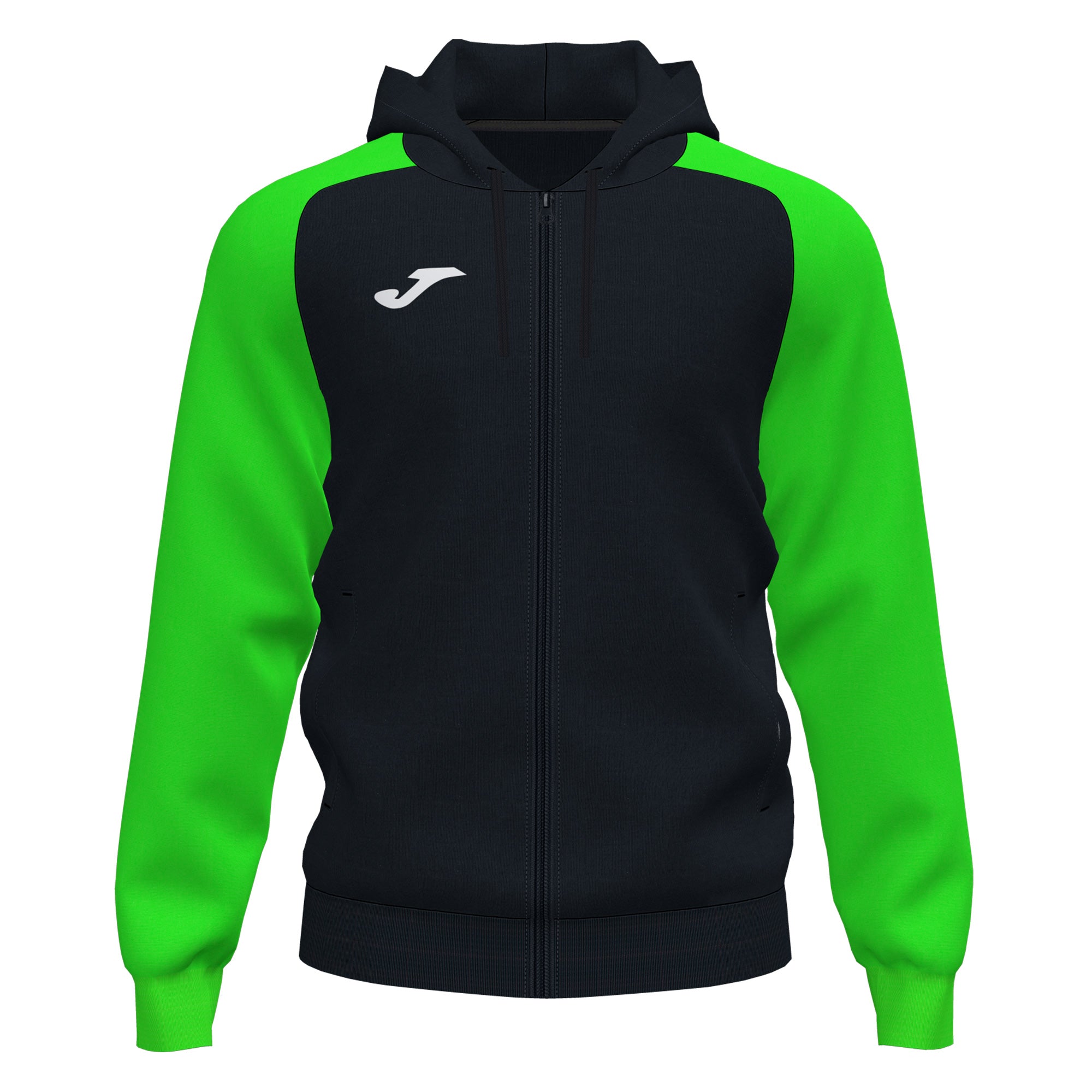 Joma Jacket in Black/Fluor Green