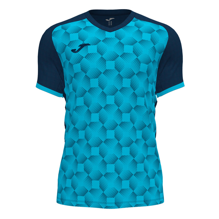 Joma Supernova III Short Sleeve Shirt in Dark Navy/Turquoise